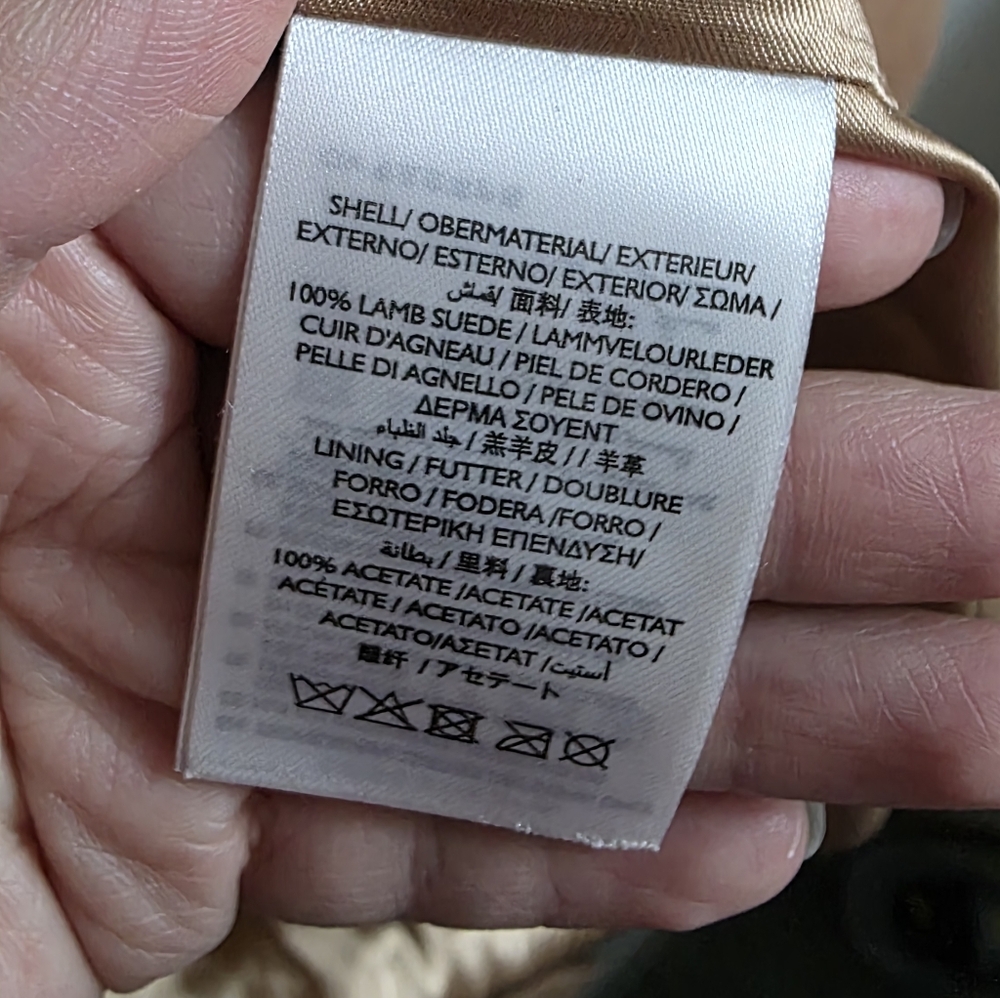 Brown Suede Women's Coat - Picture 5 of 6